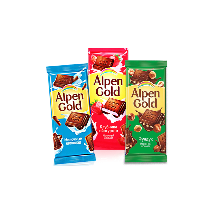 Плитка шоколада Alpen Gold